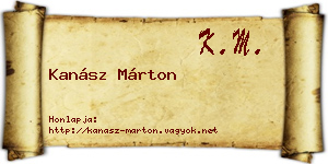 Kanász Márton névjegykártya